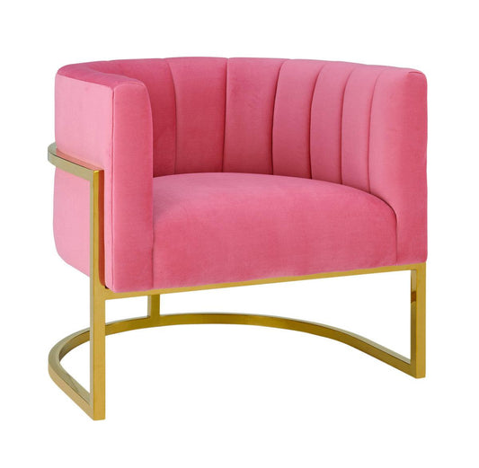 Sedia in velluto rosa Magna Rose