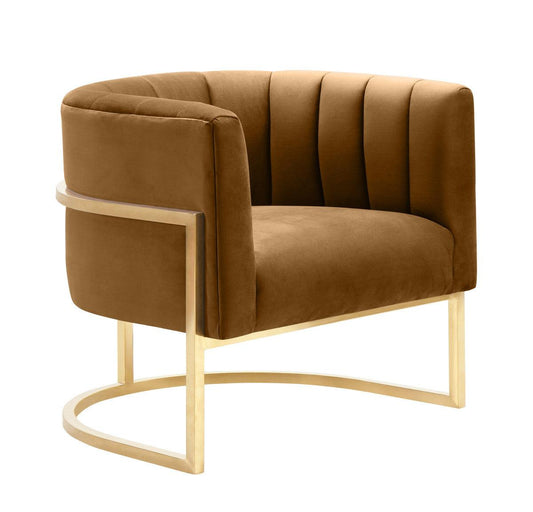 Sedia Magna Cognac Velvet