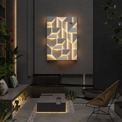 Arte murale geometrica a LED