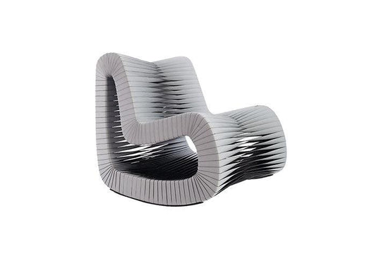 Sedia a dondolo con cintura di sicurezza in grigio/nero