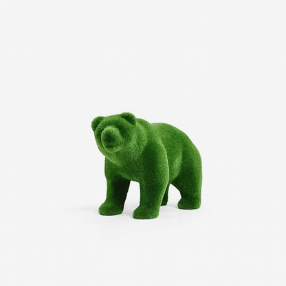 Collezione di topiaria di orso d'erba