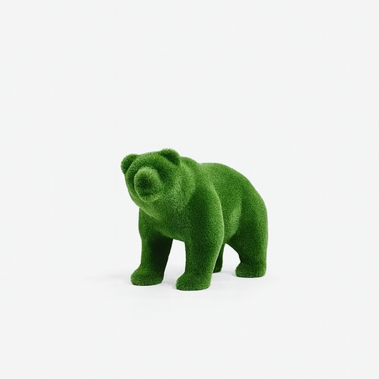 Collezione di topiaria di orso d'erba