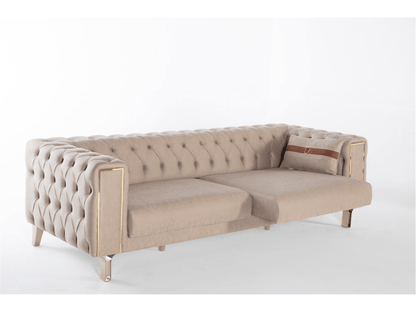 Divano trasformabile in tessuto della collezione Montenegro