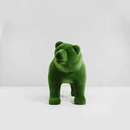 Collezione di topiaria di orso d'erba