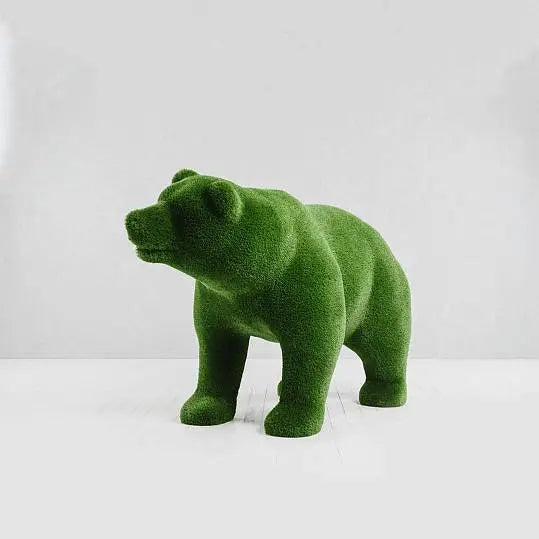 Collezione di topiaria di orso d'erba