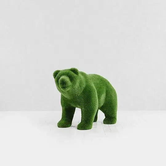 Collezione di topiaria di orso d'erba