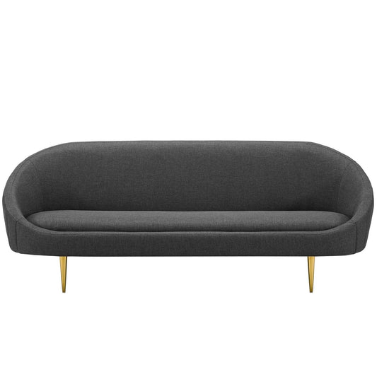 Divano Kathy Curve Back in tessuto grigio