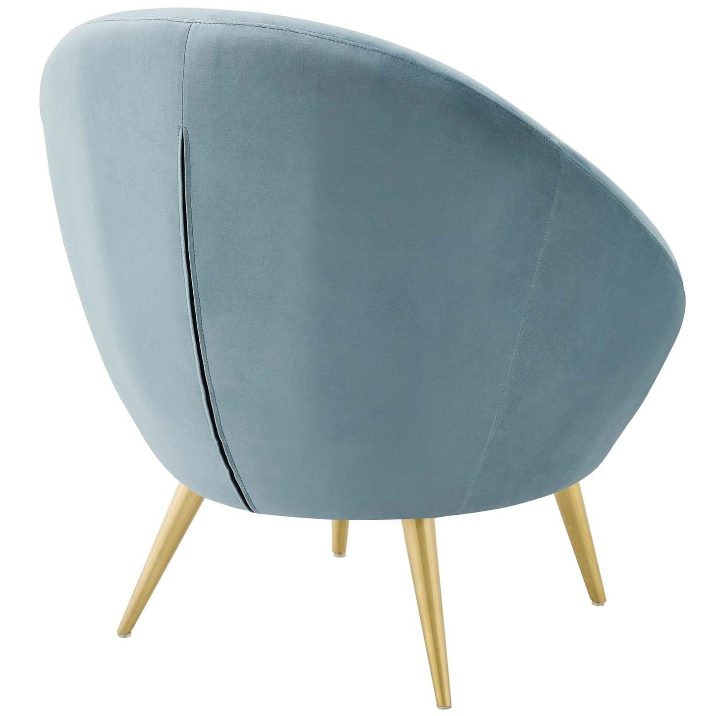 Poltrona Circa Velvet Accent in azzurro