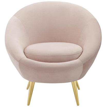Poltrona Circa Velvet Accent in rosa