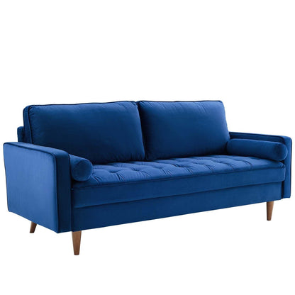Divano Valerie in velluto blu navy