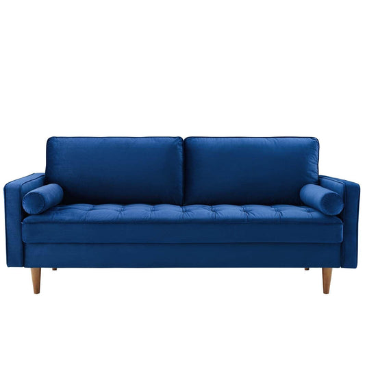 Divano Valerie in velluto blu navy