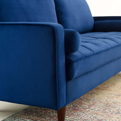 Divano Valerie in velluto blu navy