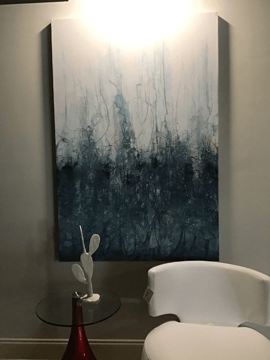 Arte astratta blu così com'è