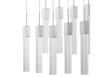 Lampadario rettangolare in cristallo Kay - Lampada a sospensione XL 15