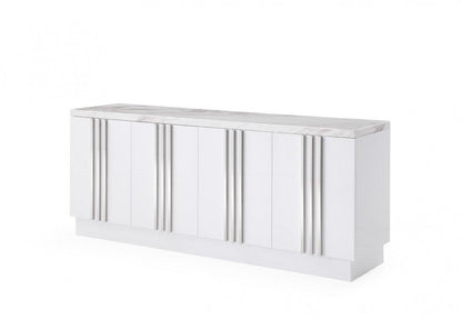 Buffet moderno di lusso in marmo e acciaio inossidabile