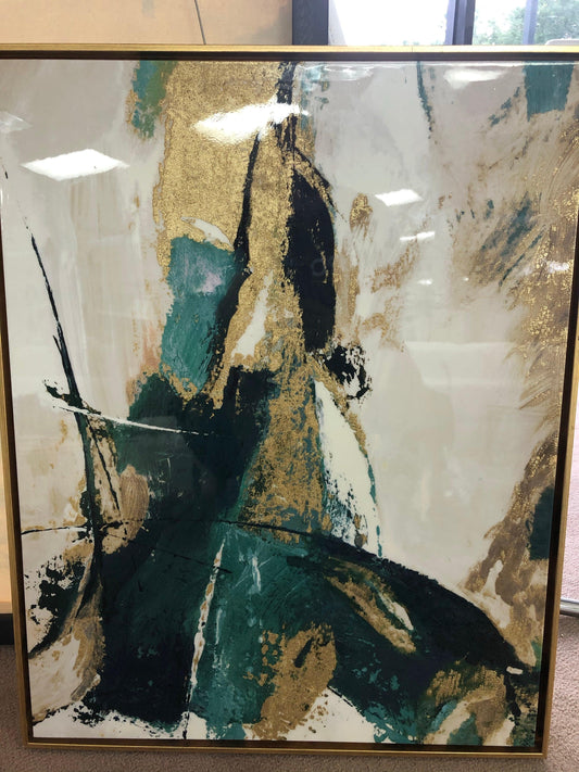 Opera d'arte verde dorato