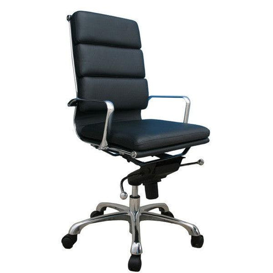 Sedia da ufficio con schienale alto Piper nera