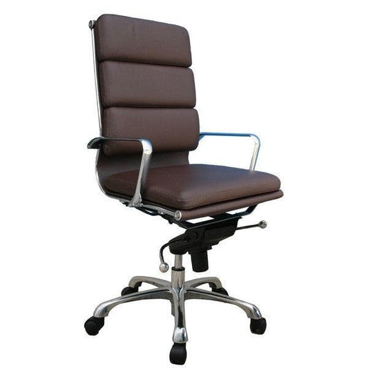 Sedia da ufficio con schienale alto Piper Brown