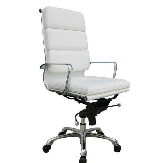Sedia da ufficio con schienale alto Piper White