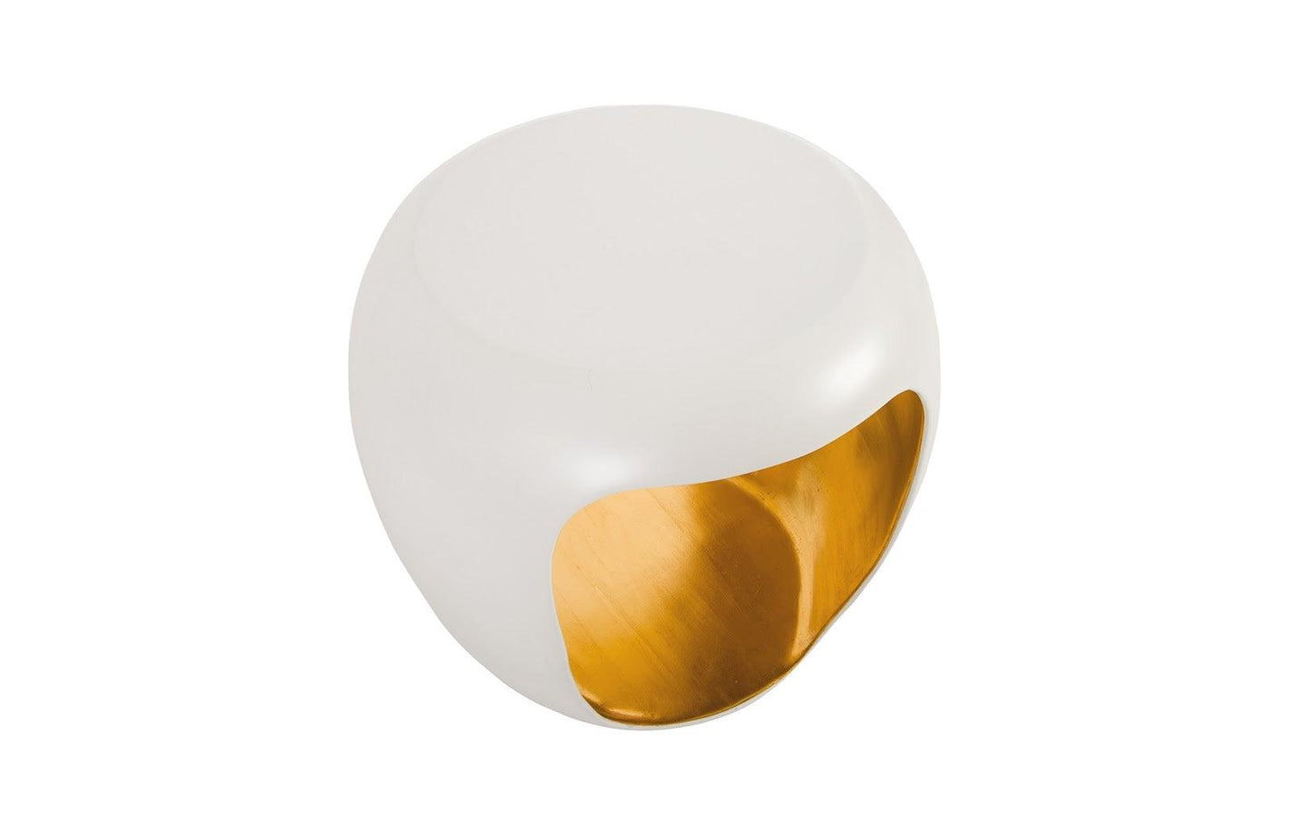 Tavolino Grotto Bianco Perla e Foglia Oro