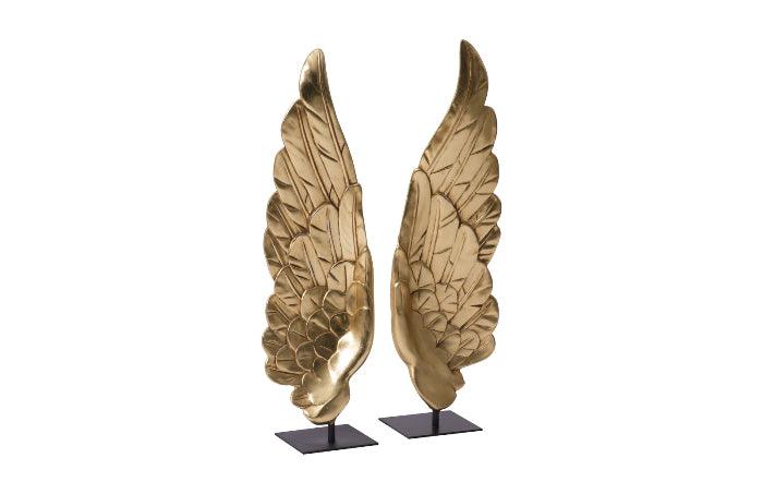 Set di 2 pezzi di tavolino con piano in foglia d'oro