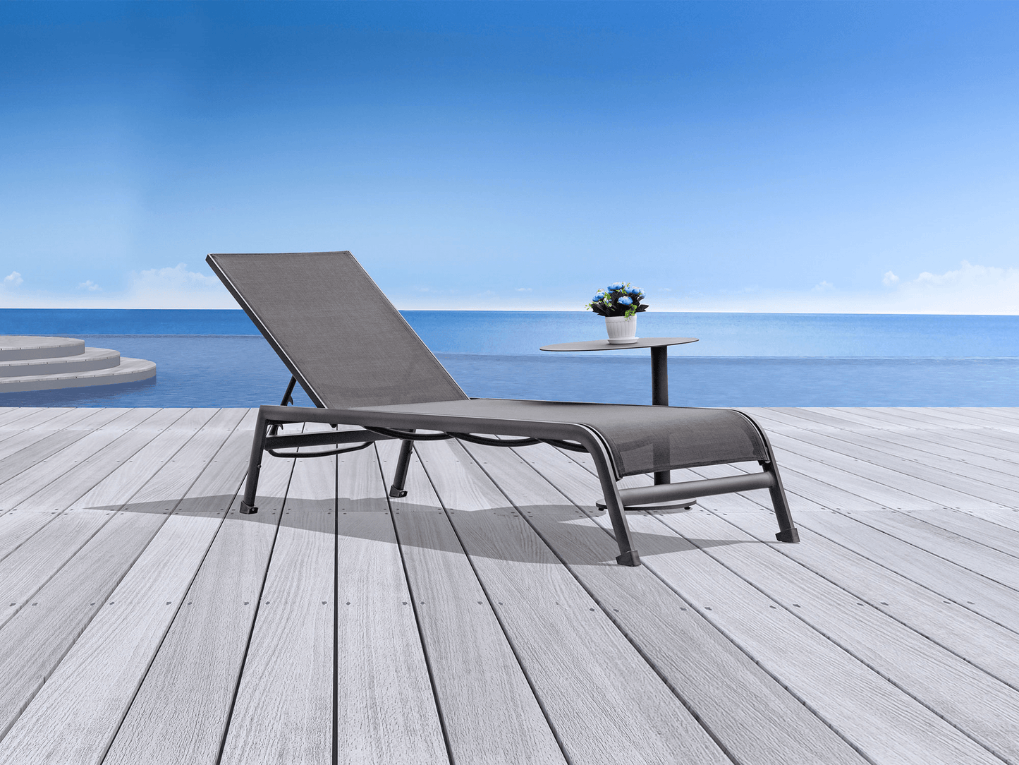 Chaise longue da esterno Brooke: set da 2